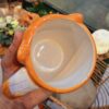 Artistic Ceramic Mug - Animal Design, Orange Edition