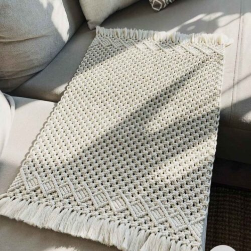 Artisan Persian Handwoven Macrame Floor Rug