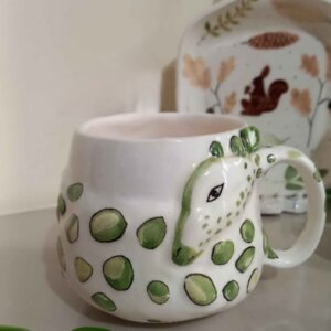 Artistic Handcrafted Ceramic Mug – Deer Design