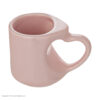 Artistic Ceramic Mug - Heart Handle Design, Chic & Luxe