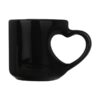Artistic Ceramic Mug - Heart Handle Design, Chic & Luxe