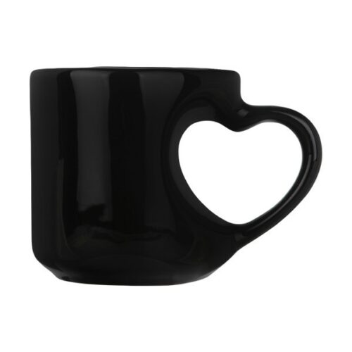 Artistic Ceramic Mug – Heart Handle Design, Chic & Luxe