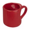 Artistic Ceramic Mug - Heart Handle Design, Chic & Luxe
