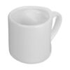 Artistic Ceramic Mug - Heart Handle Design, Chic & Luxe