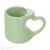 Artistic Ceramic Mug - Heart Handle Design, Chic & Luxe