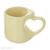 Artistic Ceramic Mug - Heart Handle Design, Chic & Luxe