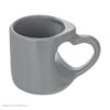 Artistic Ceramic Mug - Heart Handle Design, Chic & Luxe