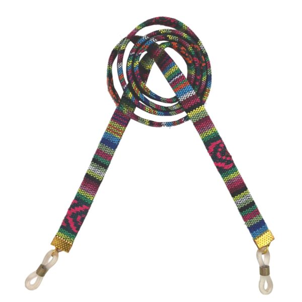 Handcrafted Glasses Strap with Striped Design