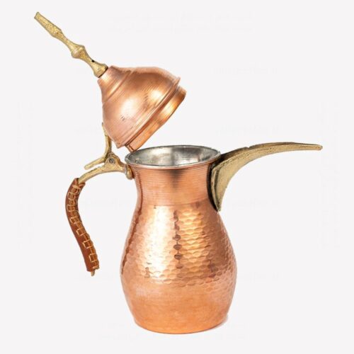 Baghdadi Dallah Copper Coffee Pot for Brewing Qahwa & Arabic Coffee – Model Dalia