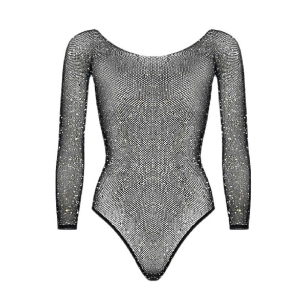 Bodysuit Long Sleeve for Women in Black – Elegant Attire for Ceremonies and Parties