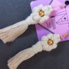 Boho Macrame Earring Chic with Flower Design