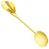 Brass Nut Serving Spoon Flower Design in Golden