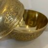 Brass Sugar Bowl with Lid in Apple Design