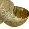 Brass Sugar Bowl with Lid in Apple Design