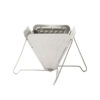 Campfire Grill for Outdoor Cooking with Footed Base