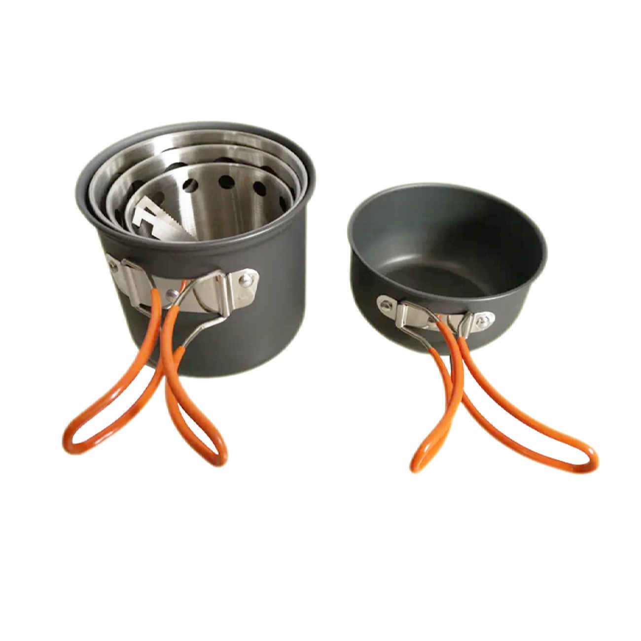 Campfire for Outdoor Cooking with Tableware