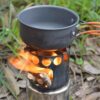 Campfire for Outdoor Cooking with Tableware