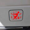Car Sticker in Black with Fuel Gauge Design in Red