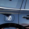 Car Sticker in Black with Fuel Gauge Design in White