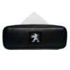 Car Tissue Holder - Premium Faux Leather, Backseat Installation-Peugeot Logo