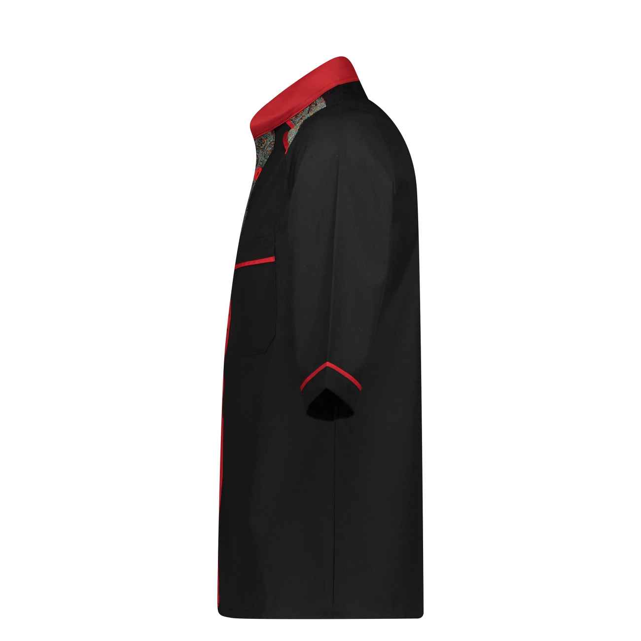 Chef’s Jacket Short Sleeve for Men with Paisley Design