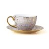 Classic Porcelain Tea and Coffee Set in Golden Detailing for a Sophisticated Dining Experience