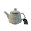 Classic Porcelain Serving Teapot in Floral Design White