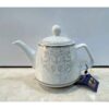 Classic Porcelain Serving Teapot in Floral Design White