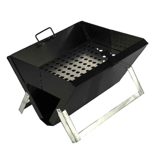 Compact Folding Campfire Grill for Outdoor Cooking