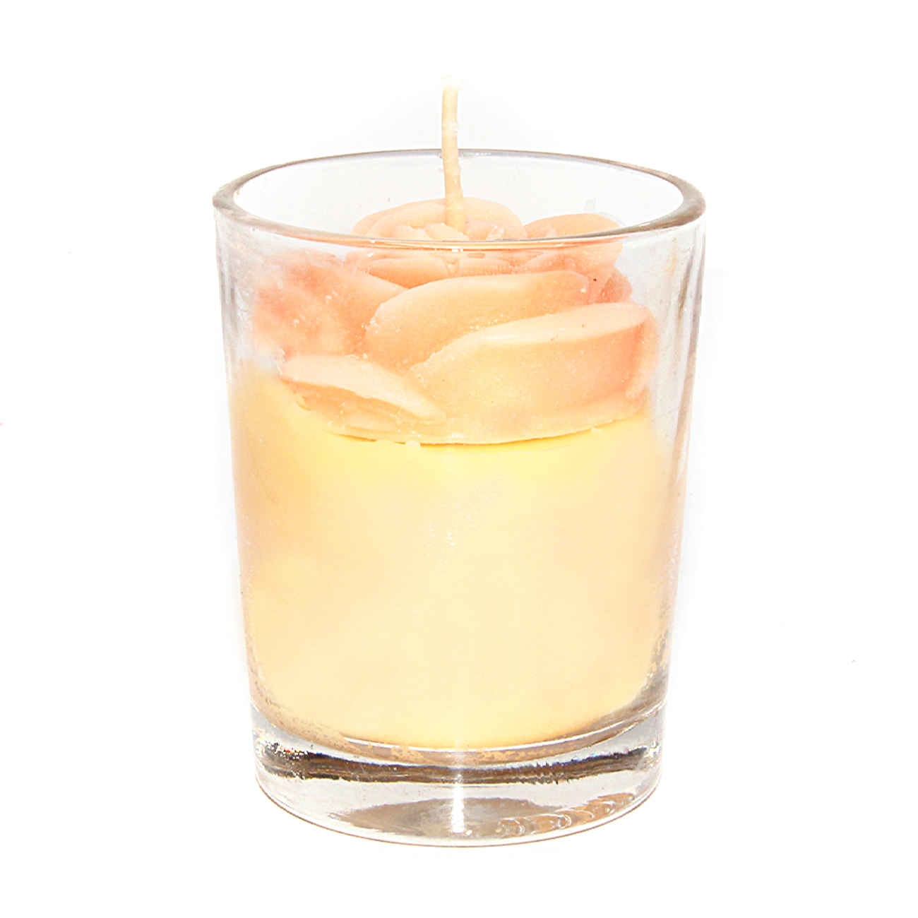 Decorative Candle Jar with Rose Design