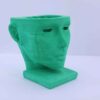 Decorative Concrete Sculpture Vase with Face Design