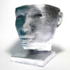 Decorative Concrete Sculpture Vase with Face Design