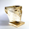 Decorative Concrete Sculpture Vase with Face Design