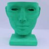 Decorative Concrete Sculpture Vase with Face Design