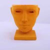 Decorative Concrete Sculpture Vase with Face Design