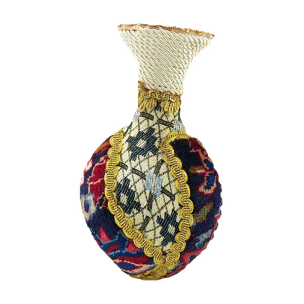 Decorative Pottery Vase Handcrafted Adorned with Persian Carpet Design