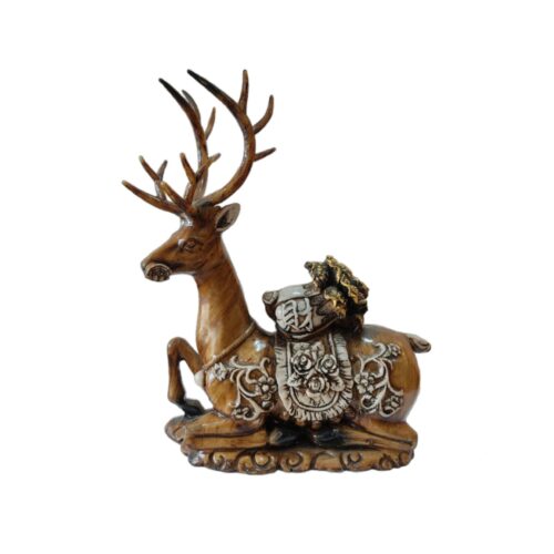 Deer Sitting Figurine Decorative Sculpture – Funny Home Decor