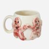 Artistic Ceramic Mug - Elegant Gingerbread Design in White