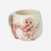 Artistic Ceramic Mug - Elegant Gingerbread Design in White