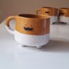 Artistic Handcrafted Ceramic Mug - Elegant Brown Design