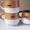 Artistic Handcrafted Ceramic Mug - Elegant Brown Design