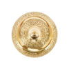 Elegant Brass Sugar Bowl with Intricate Lid