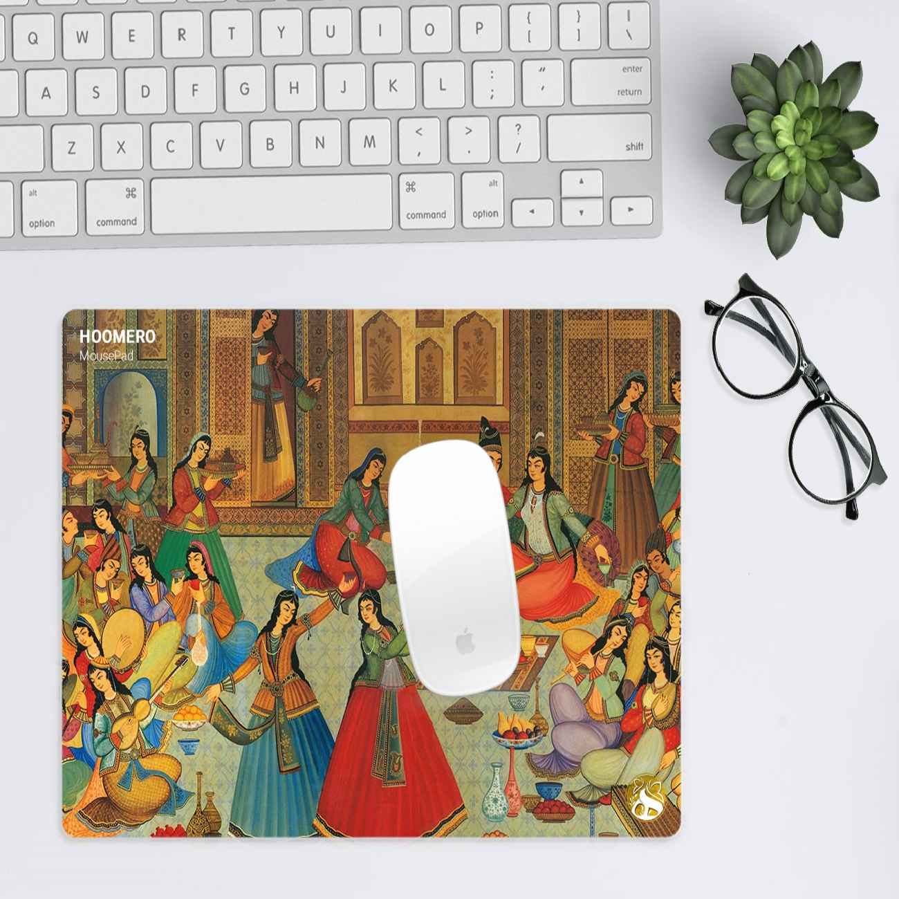 Elegant Desk Mouse Pad with Persian Celebration Design