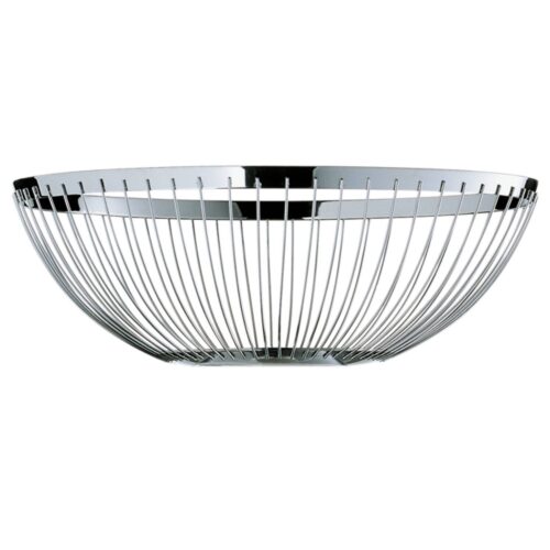 Elegant Metal Wire Fruit Basket Chic & Luxe in Silver