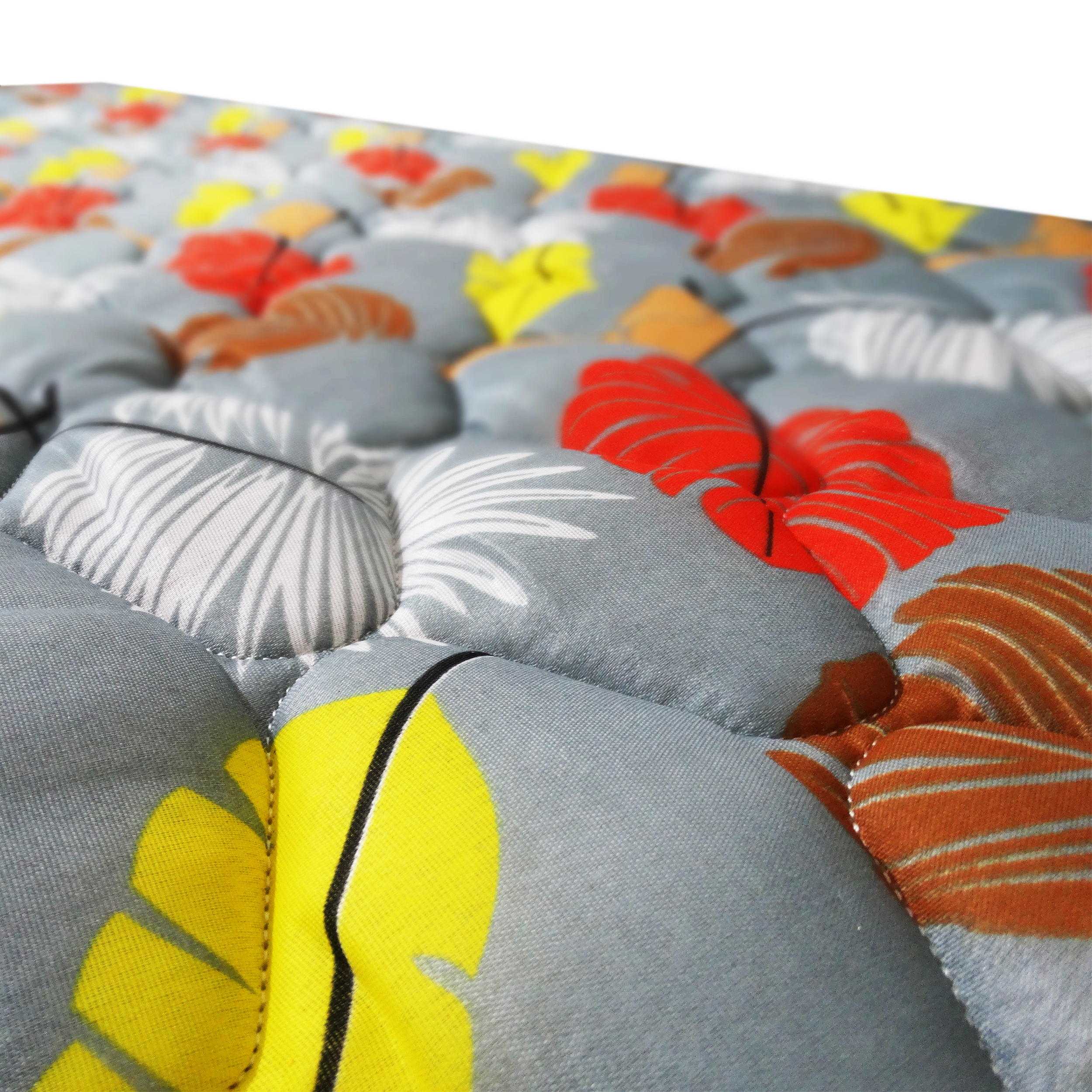 Elegant Floor Sleeping Mattress Single Size with Leaf Design