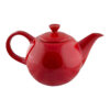 Elegant Porcelain Serving Teapot in Red