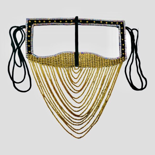 Elegant Rhinestone Battoulah Handcrafted Gulf Burqa