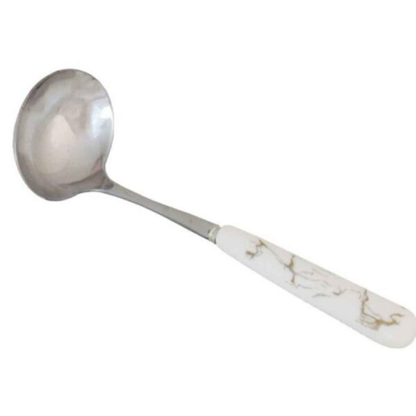 Elegant Stainless Steel Ladle with Ceramic Handle