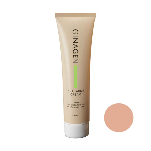 Ginagen Tinted Anti Acne Cream 35 ml - Light Beige - with Anti Bacterial Effect