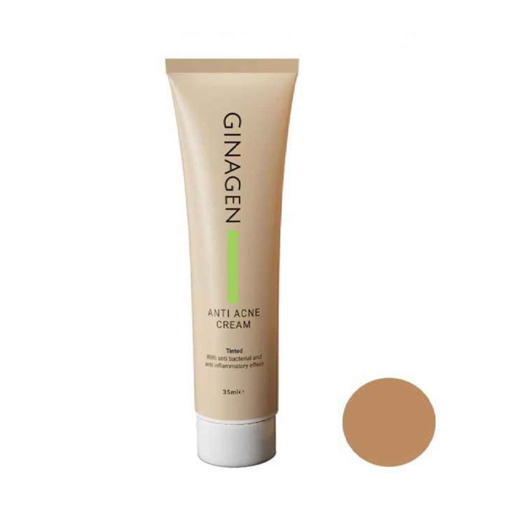 Ginagen Tinted Anti Acne Cream 35 ml - Natural Beige - with Anti Bacterial Effect